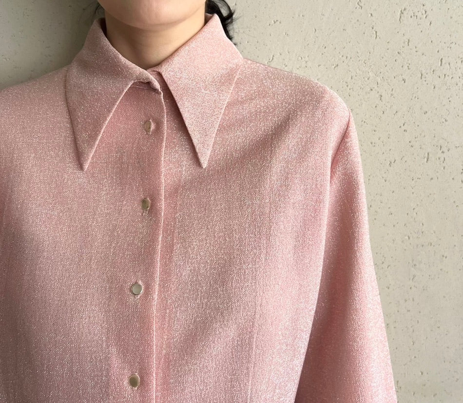 70s Glitter Pink Shirt