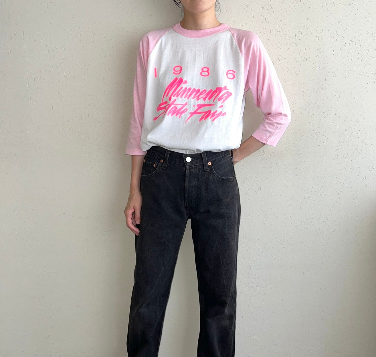 80s Raglan Sleeve T-shirt Made in USA