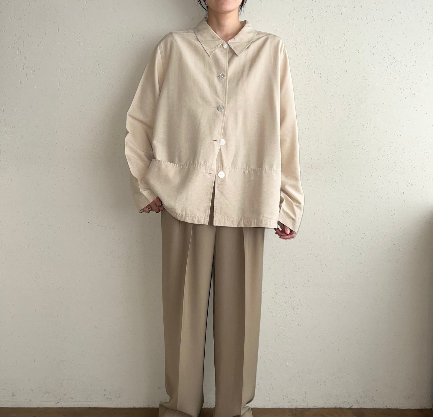90s Silk Shirt Jacket