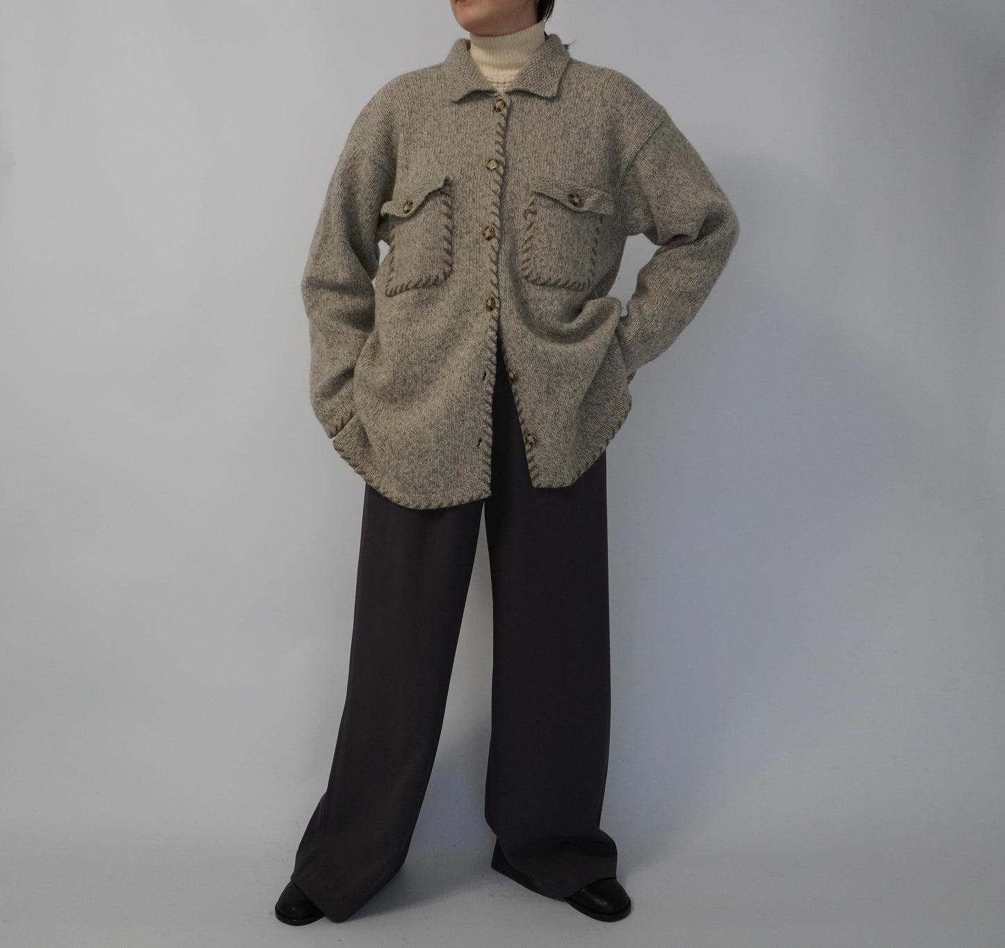 90s "EDDIE BAUER" Knit Cardigan