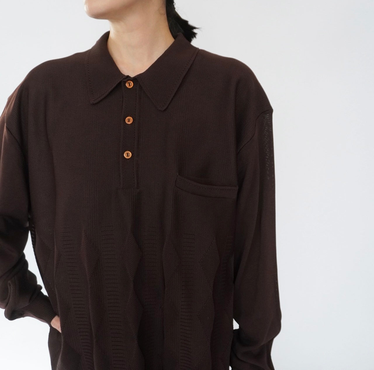 70s Brown Design Top