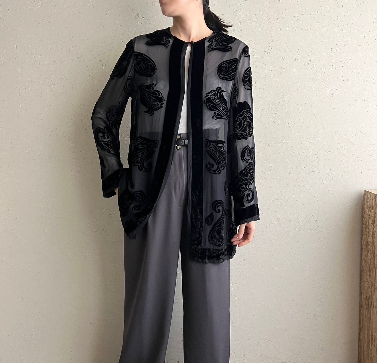 90s Sheer Design Robe