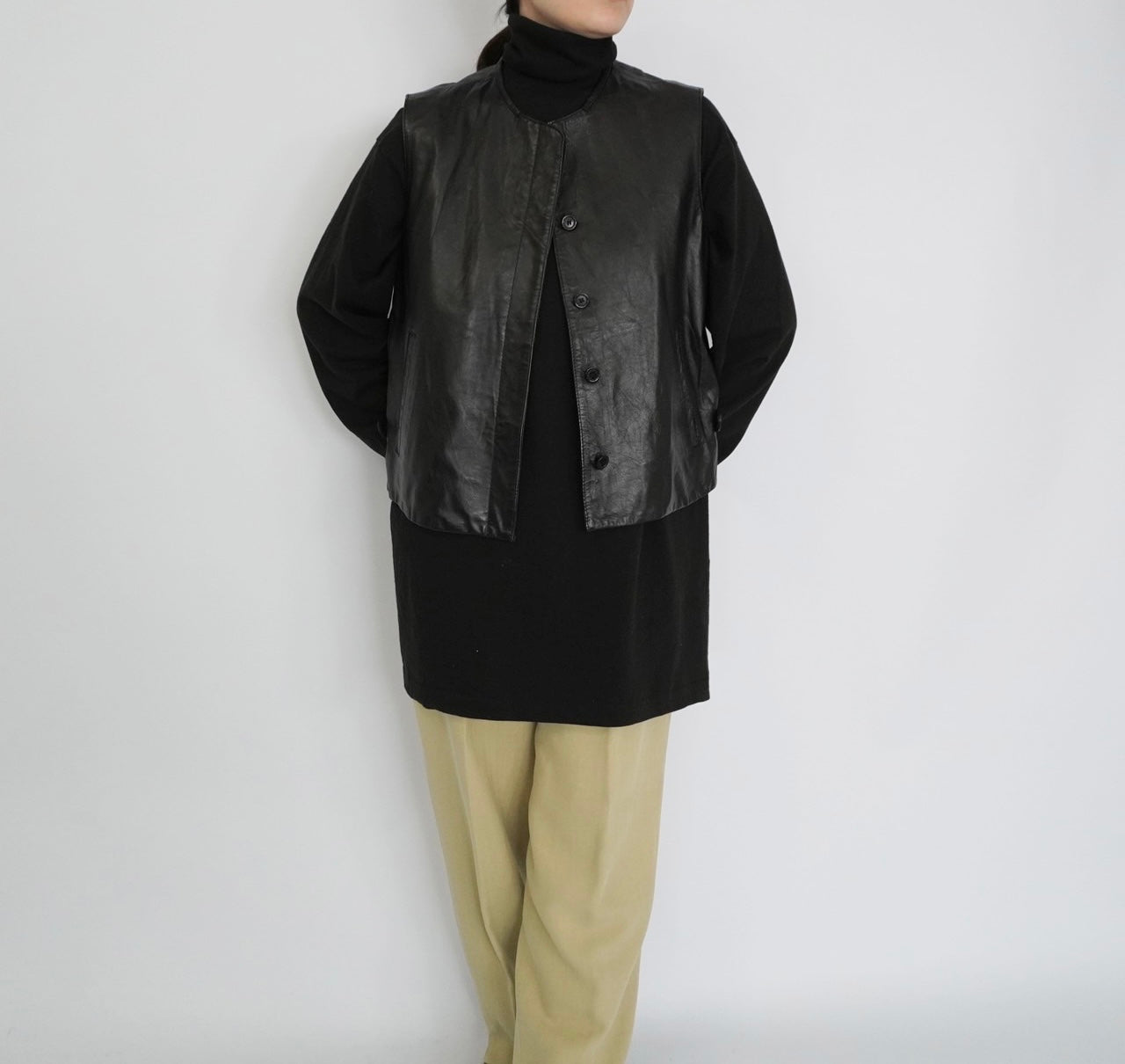 90s "harve benard" Leather Vest