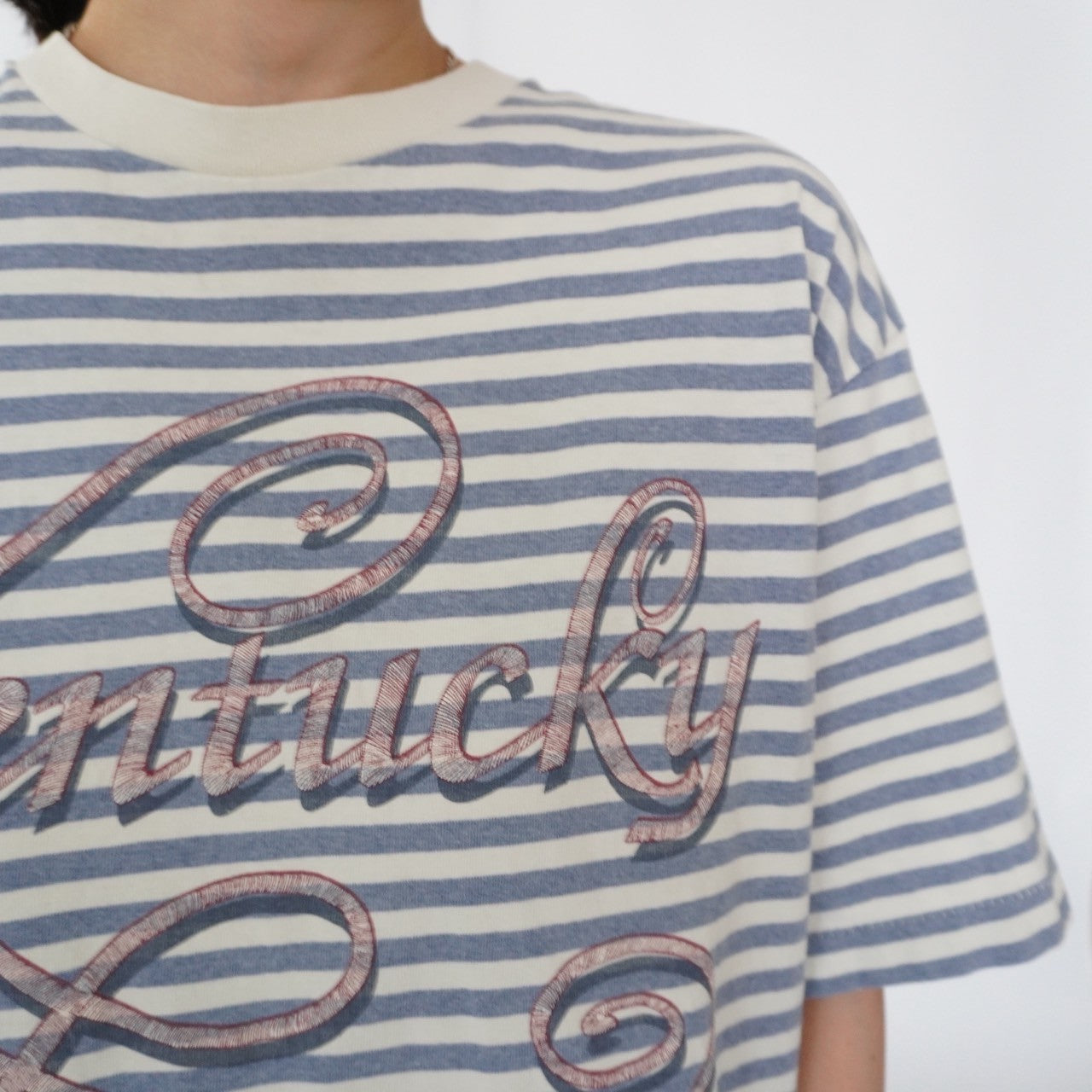 90s Striped Print T-shirt