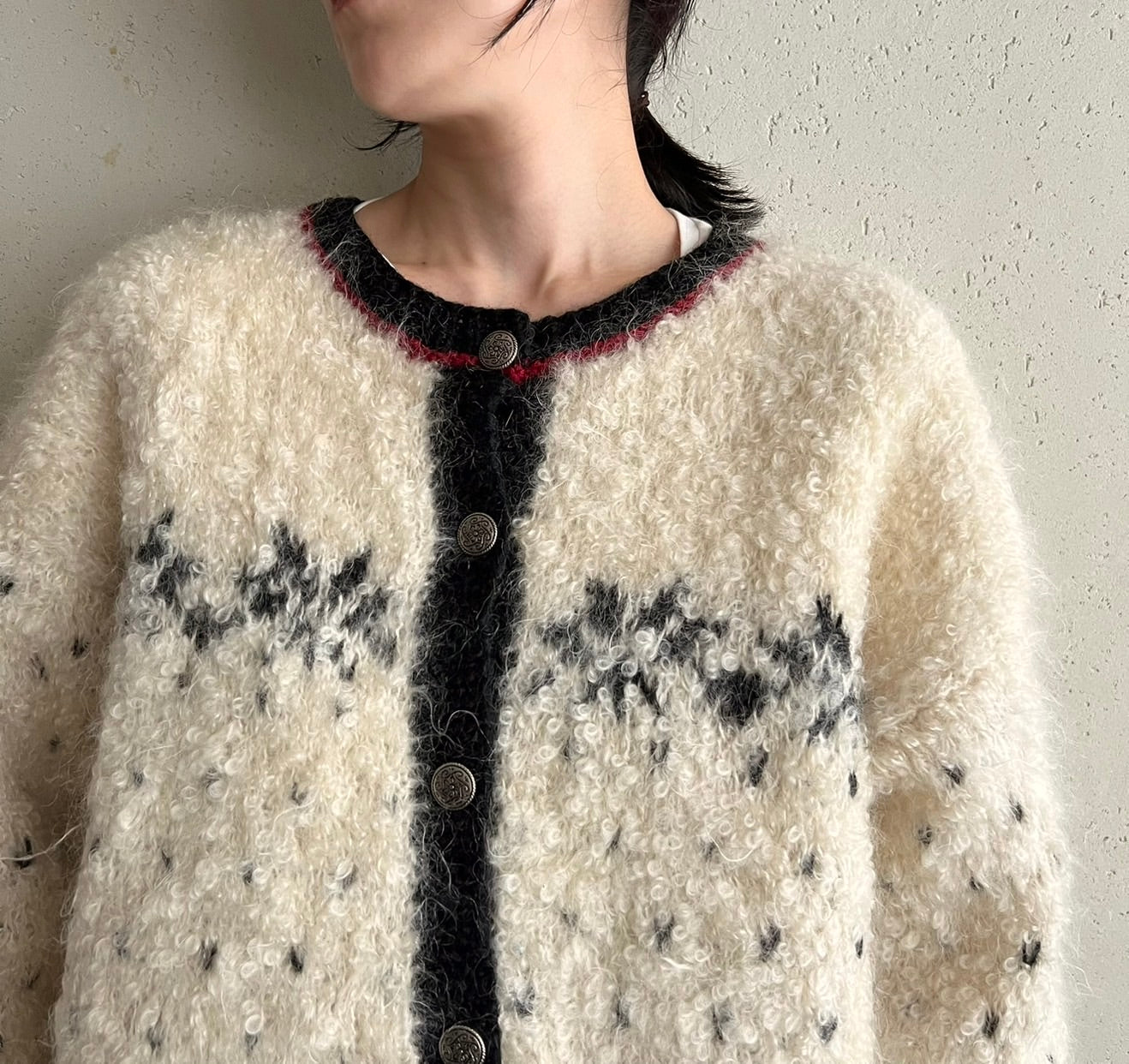 90s Mohair Hand Knit Cardigan