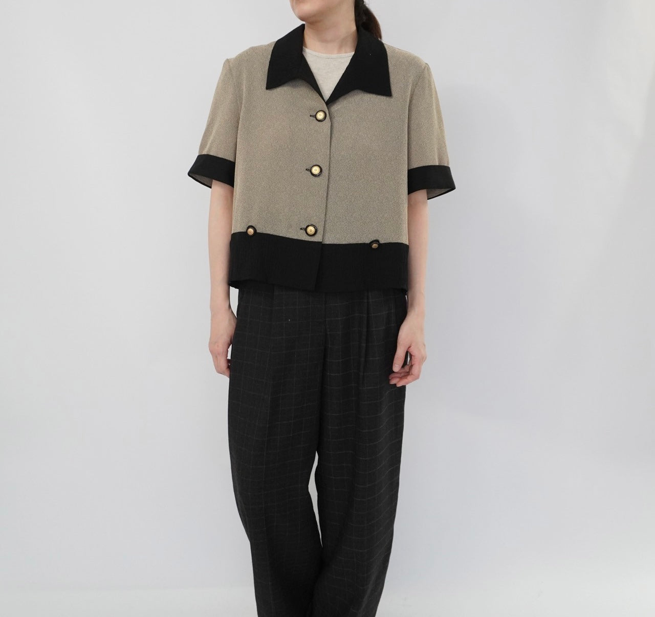 90s Two Tone Design Shirt,Jacket