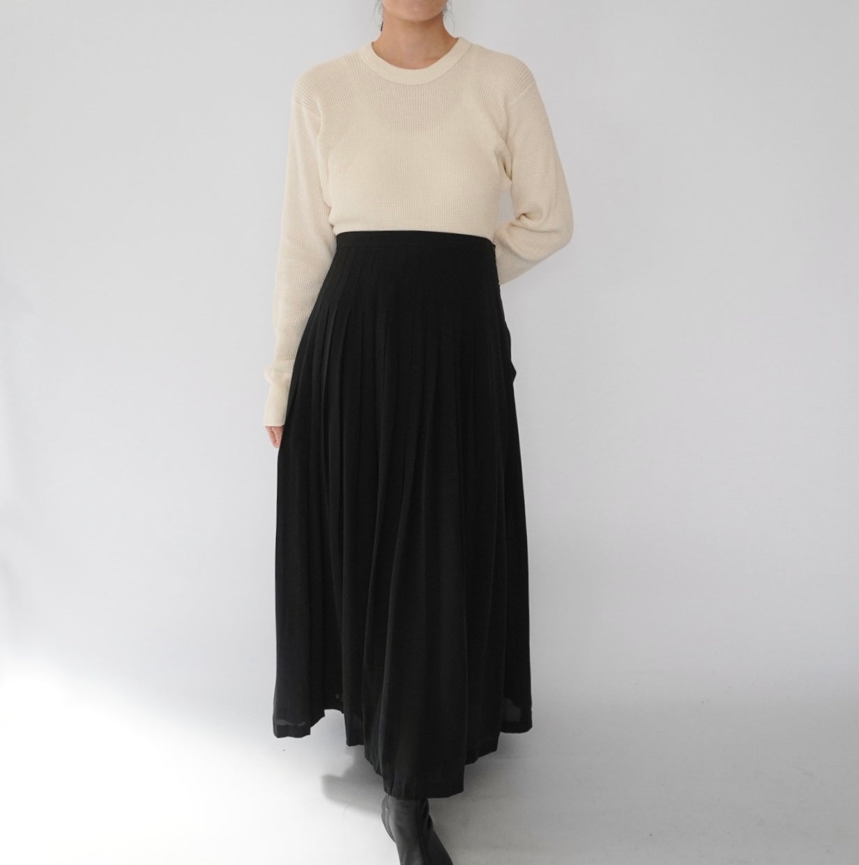 90s "Saks Fifth Avenue" Silk Pleats Skirt