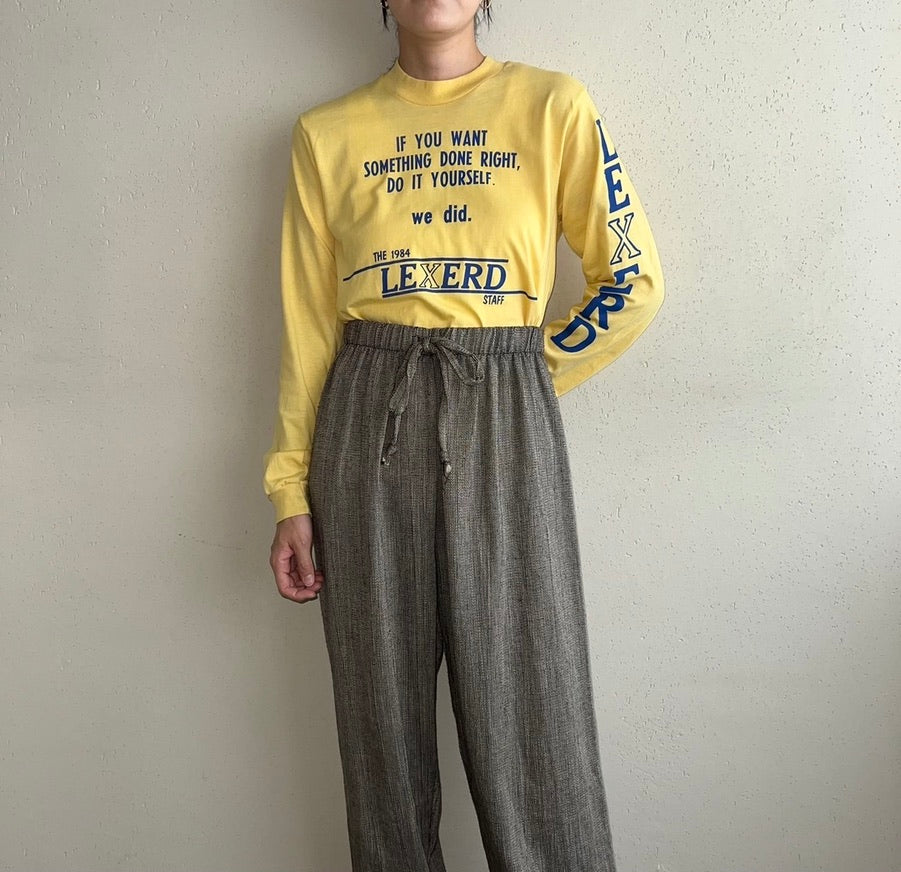 80s Printed Long Sleeves T-shirt Made in USA