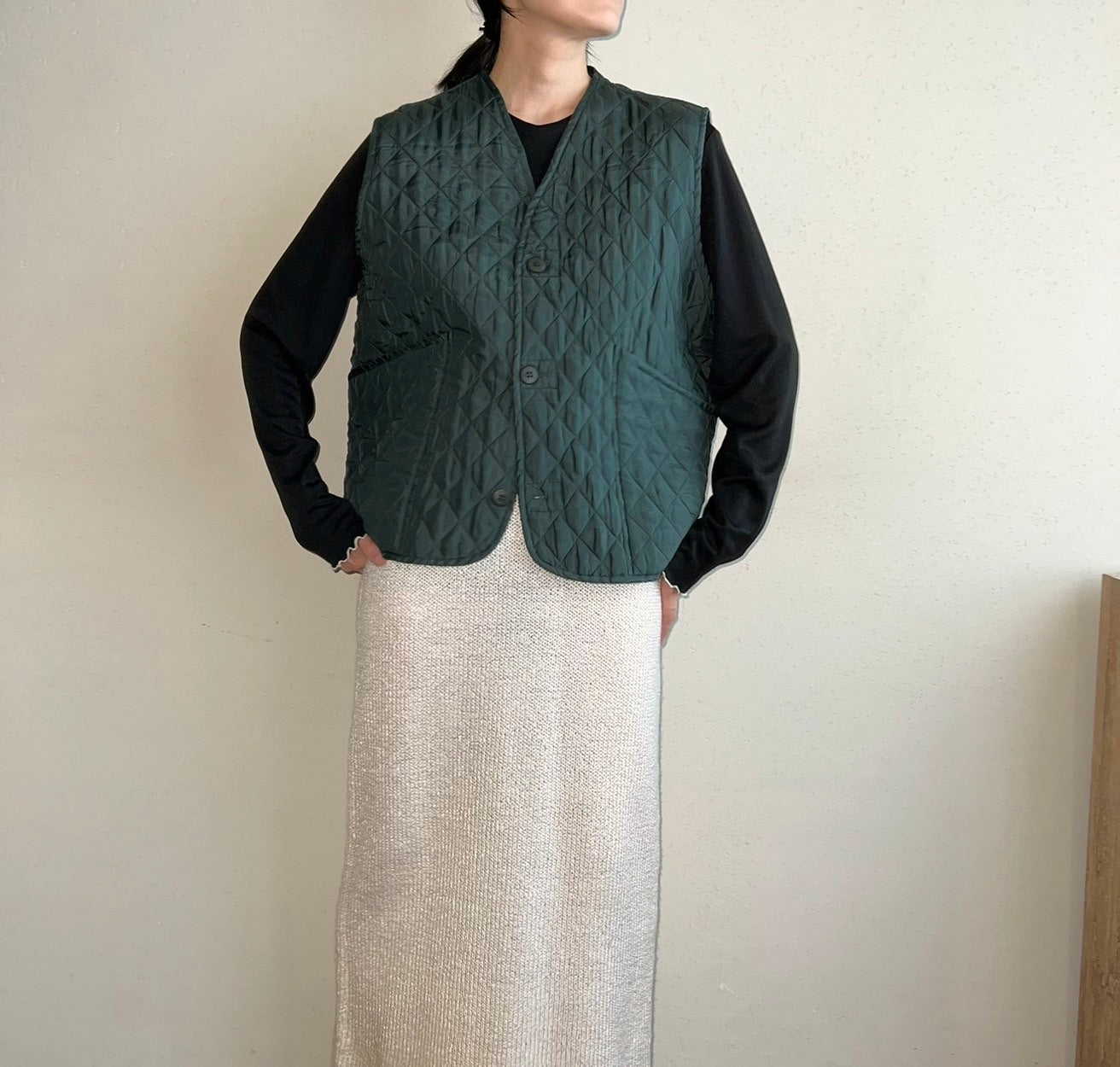 90s Silk Quilted Vest