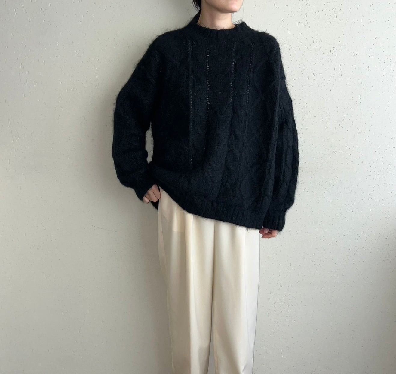 90s Black Mohair Knit
