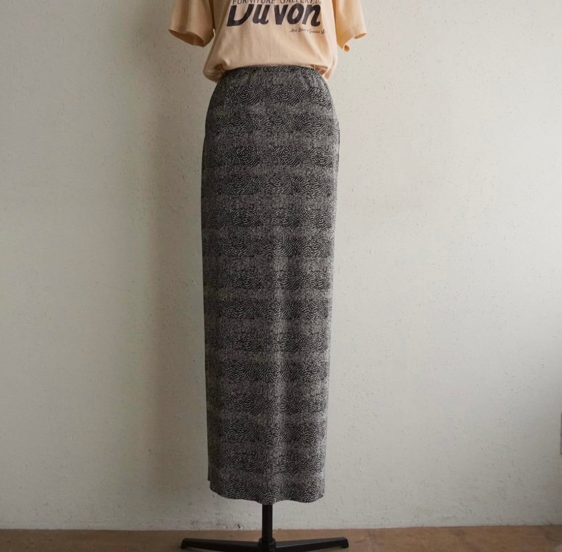 90s Pleated Print Skirt