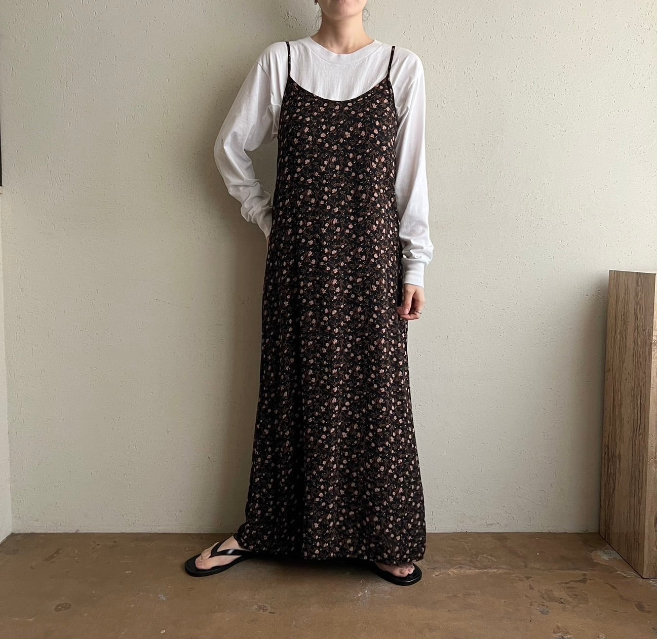 90s Printed Rayon Dress Made in USA