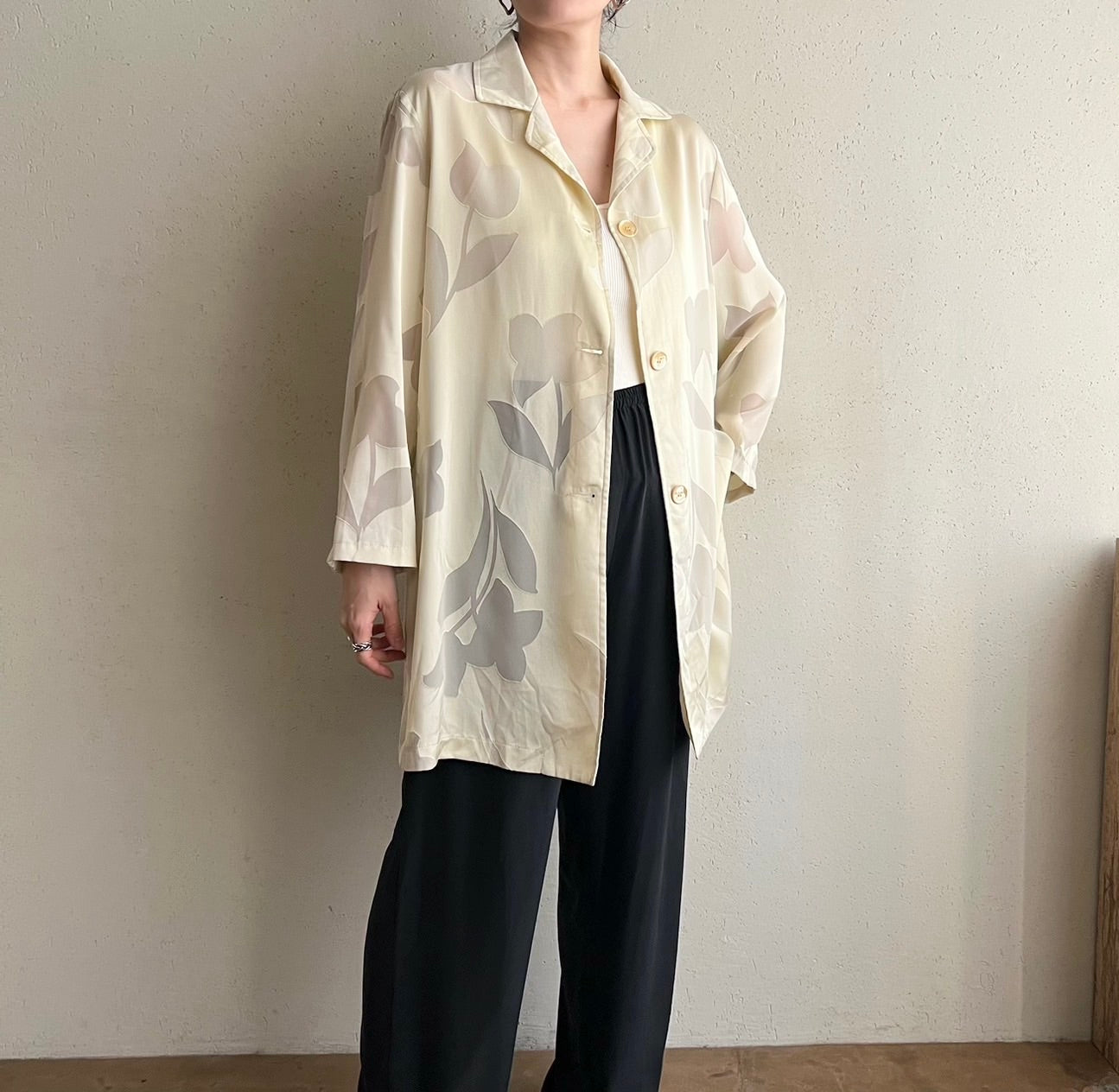 90s Sheer Shirt Jacket Made in Italy
