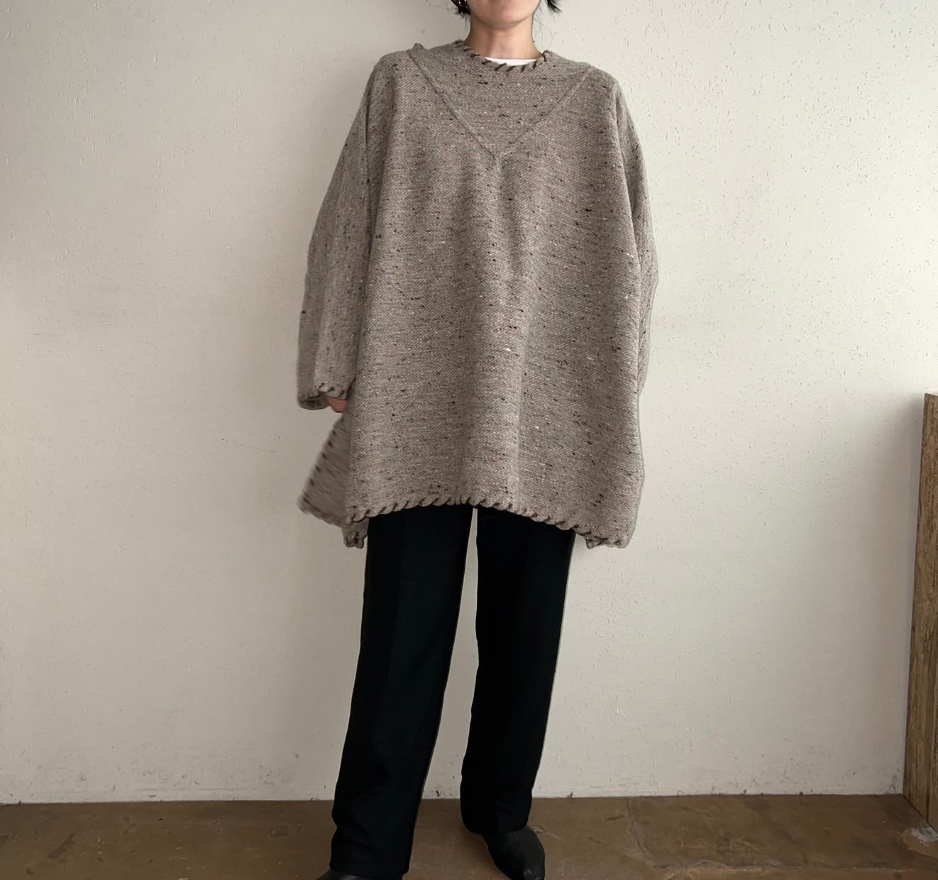 90s Hooded Poncho Made in Italy