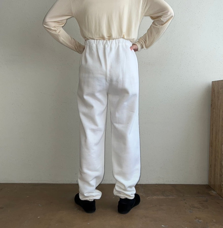 80s White Sweater Pants Made in USA