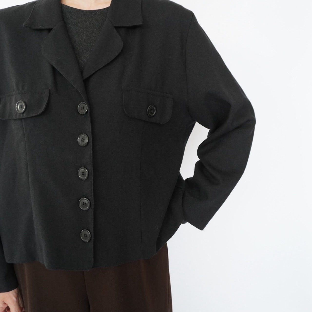 90s Black Jacket,Shirt