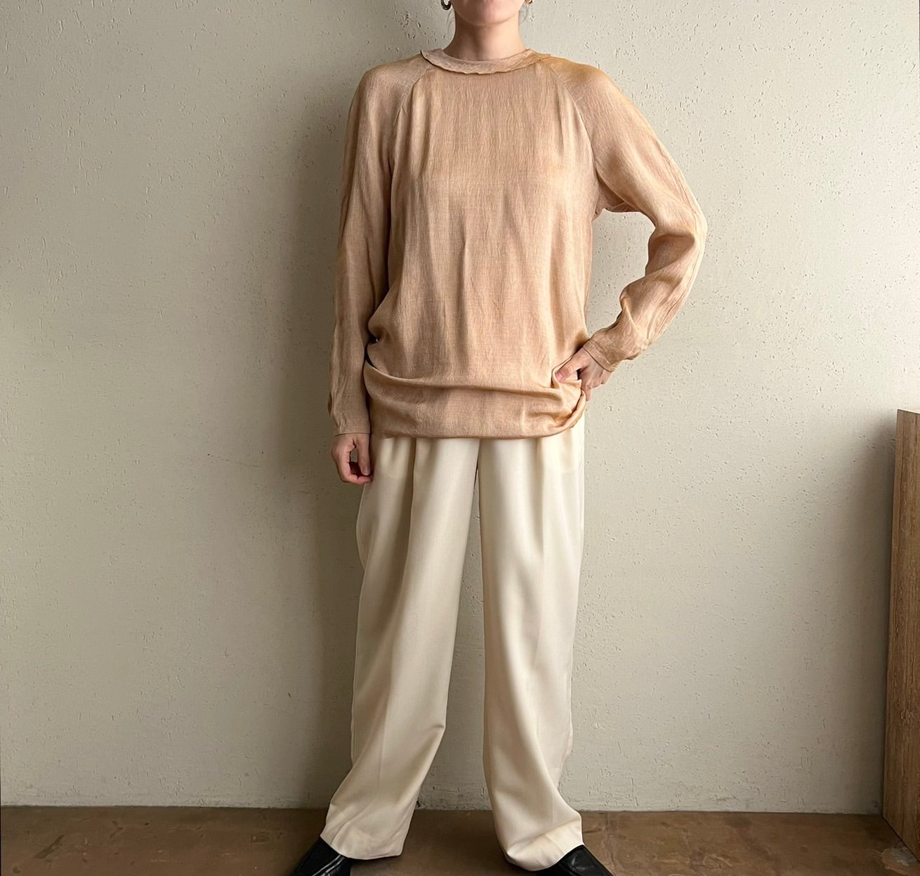 90s Pale Orange Blouse