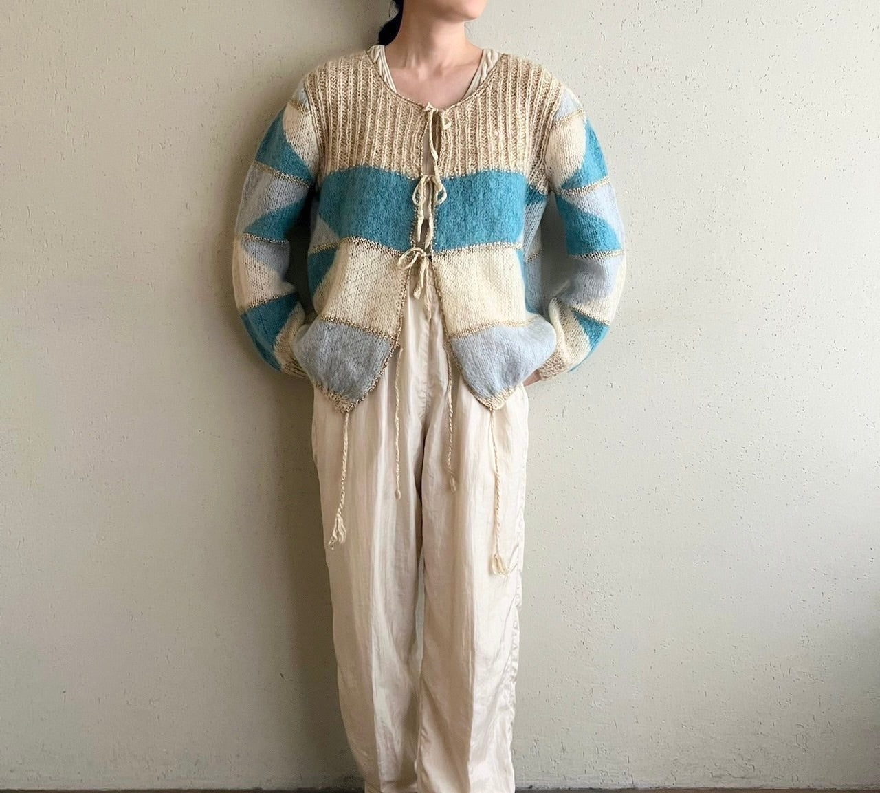 80s Design Knit Cardigan