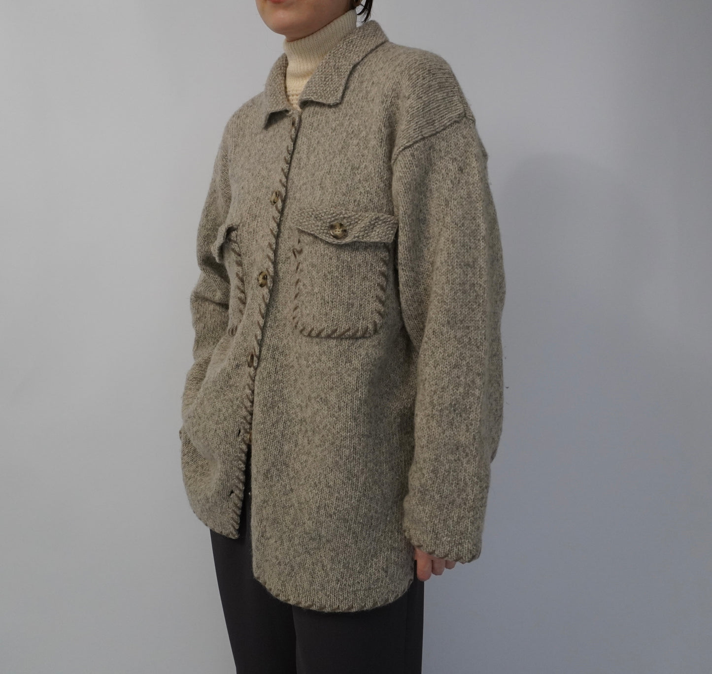 90s "EDDIE BAUER" Knit Cardigan