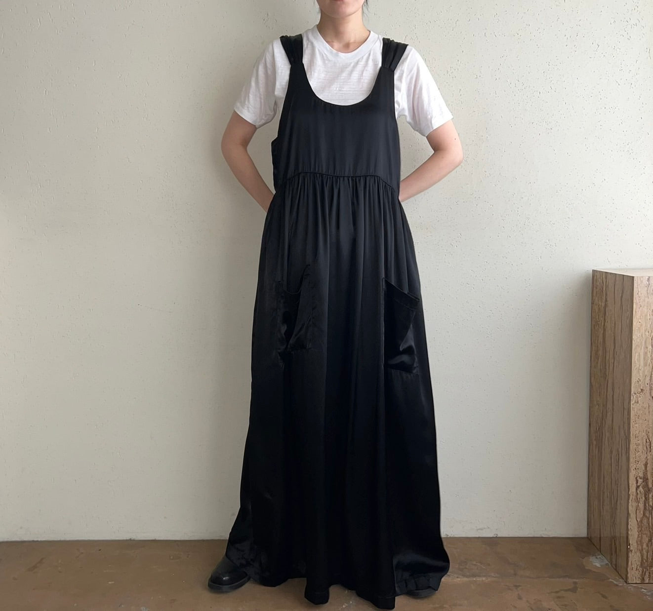 80s Satin Dress Made in USA