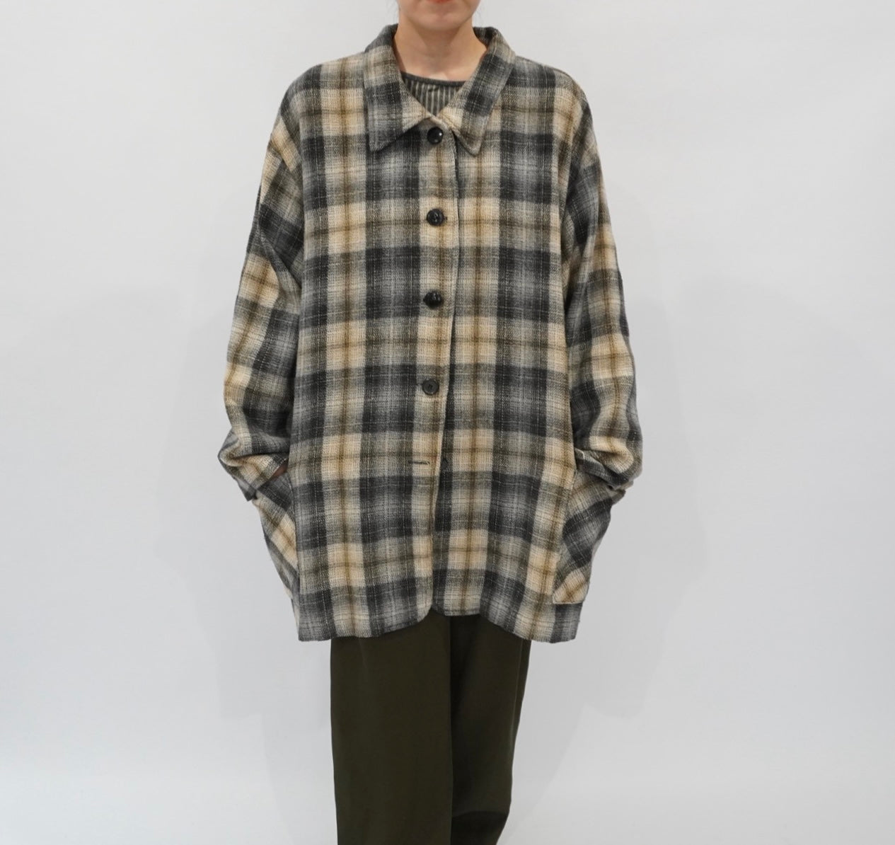 90s Plaid Light Jacket