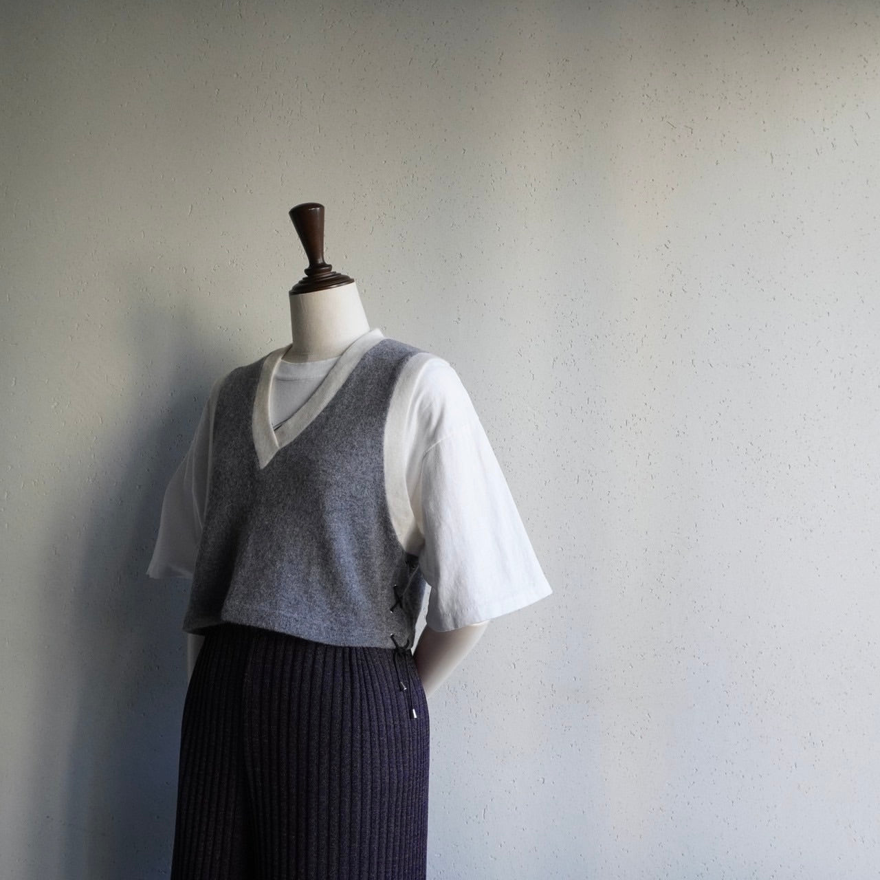 90s EURO Lace Up Knit Vest