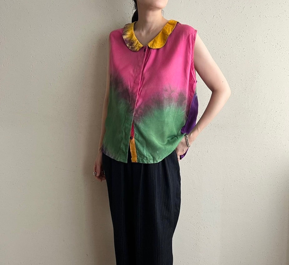 90s Tie Dye Blouse
