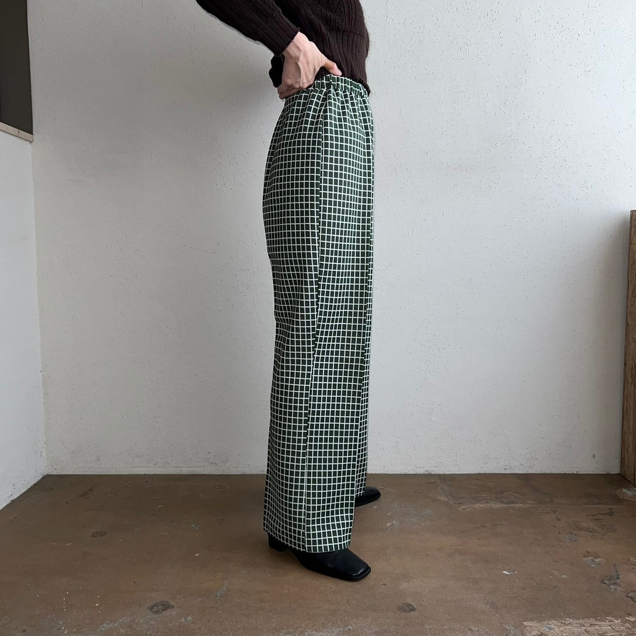 70s Green Pattern pants