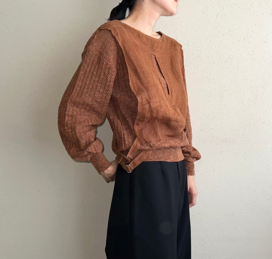 80s EURO Design Knit Top