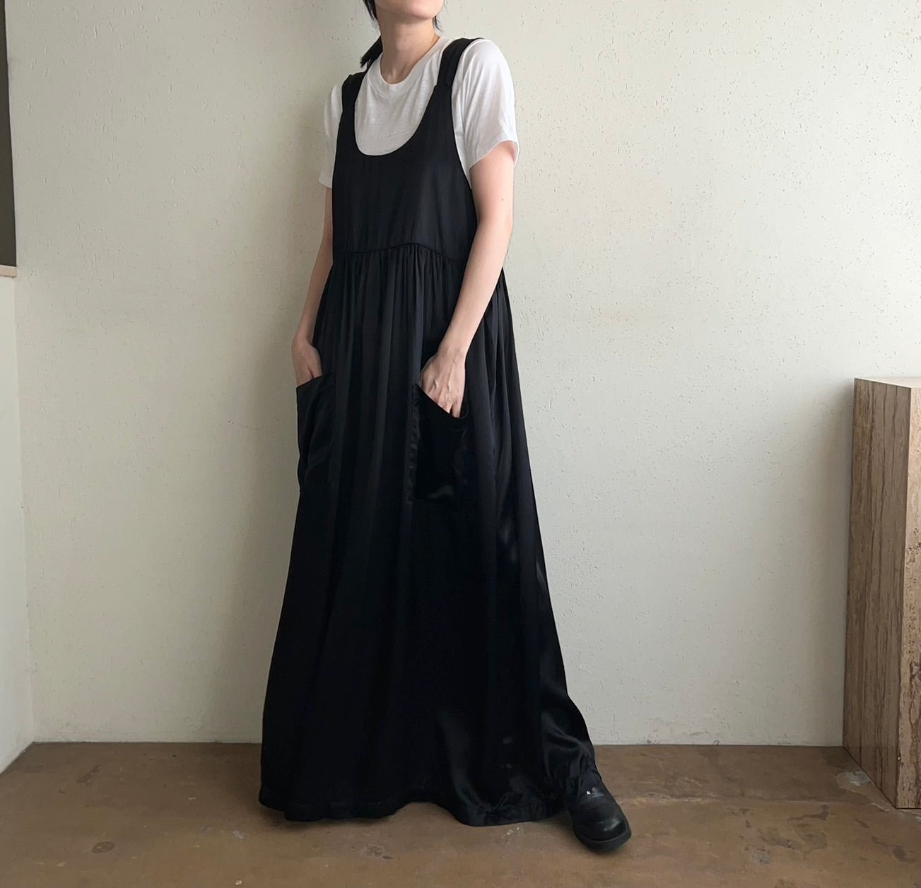 80s Satin Dress Made in USA