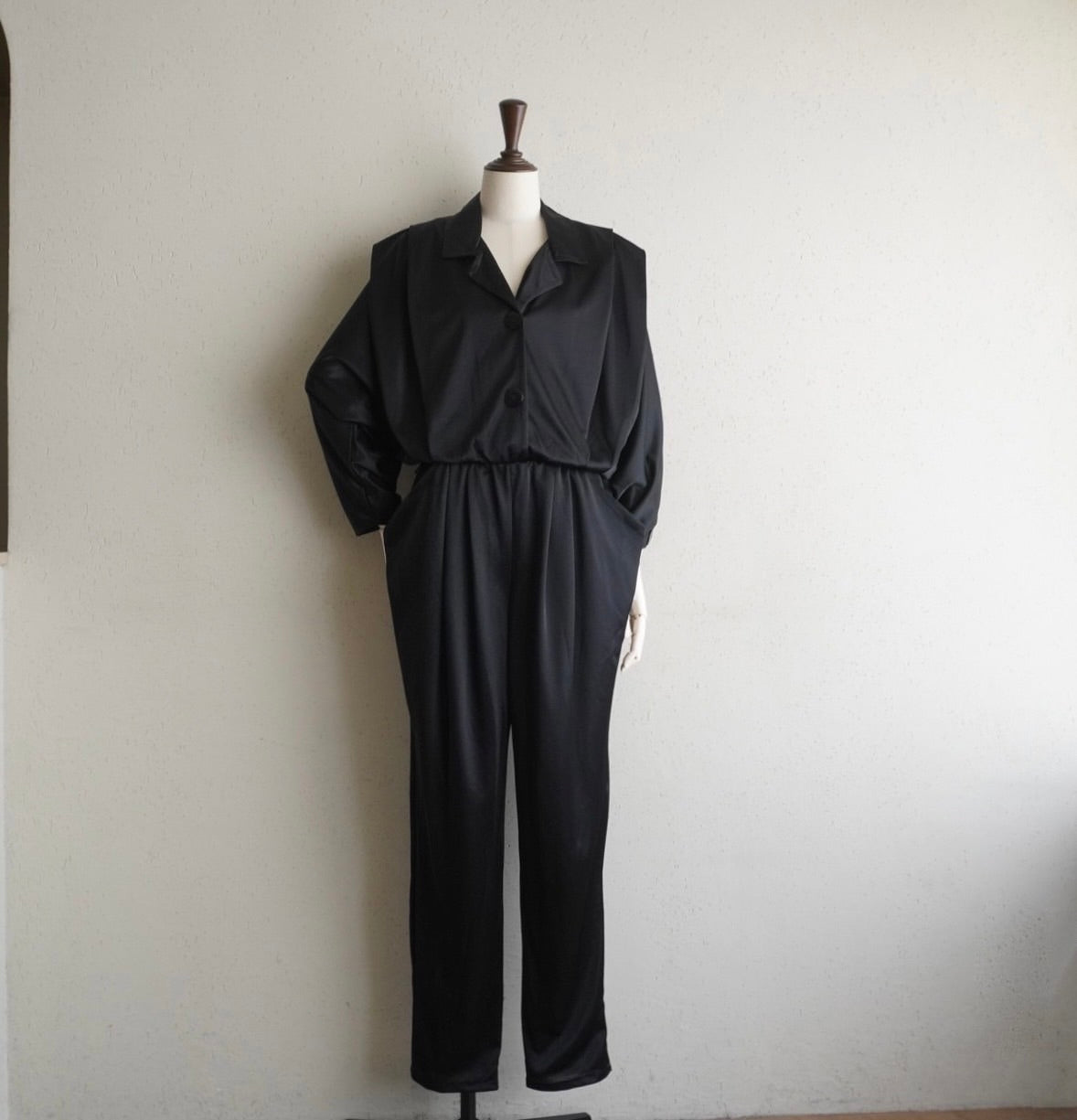 80s Black Jump Suit