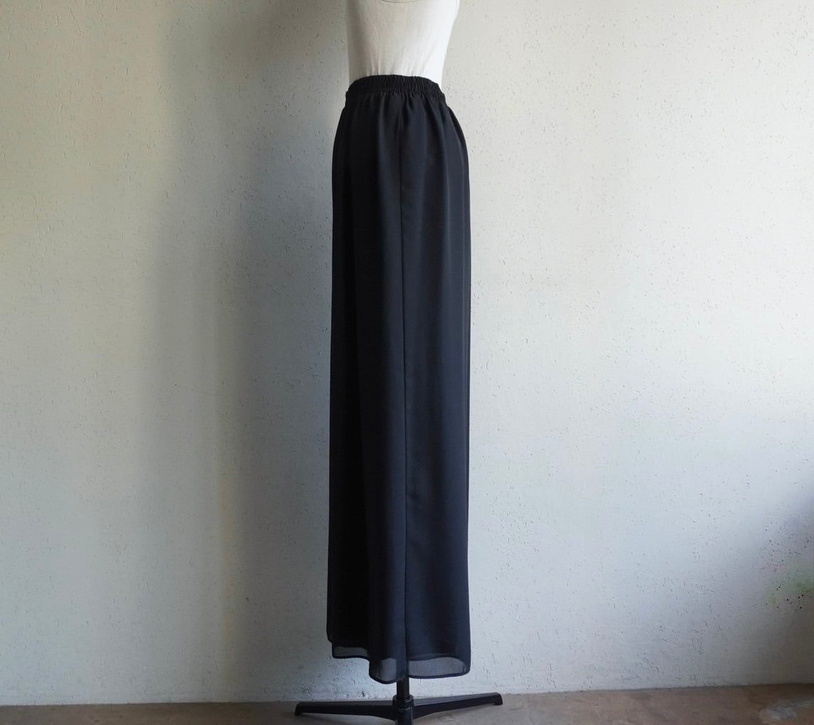 90s Black Wide Pants Made in USA