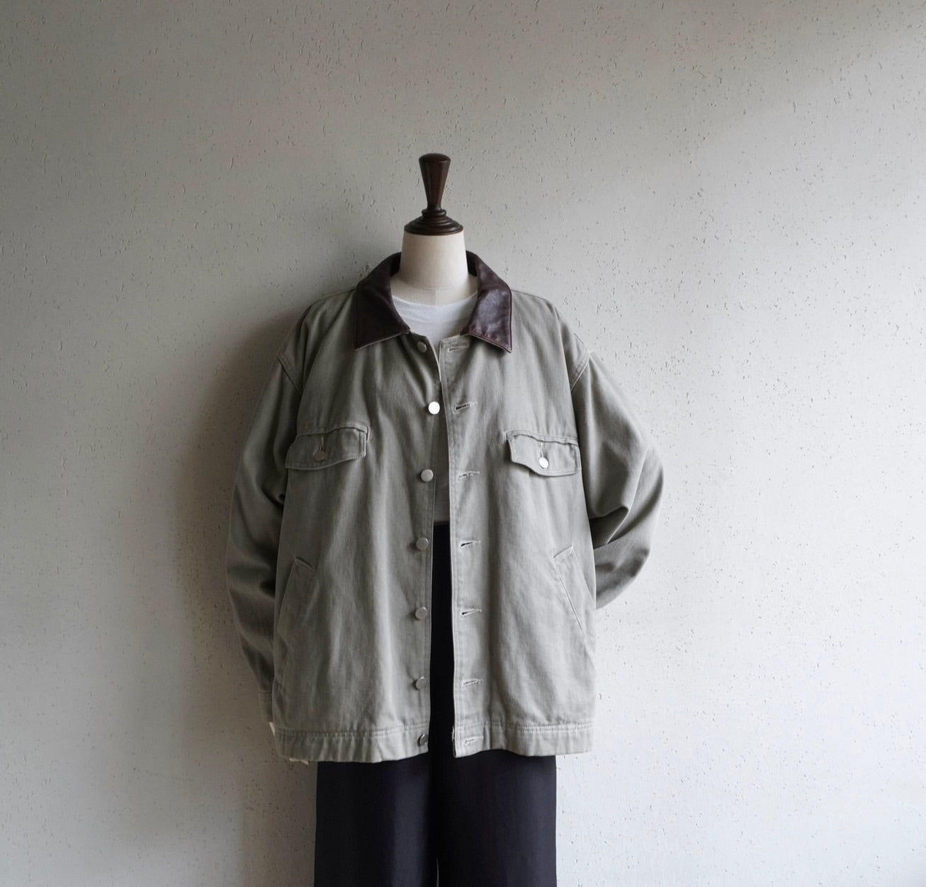 90s Leather Collar Jacket