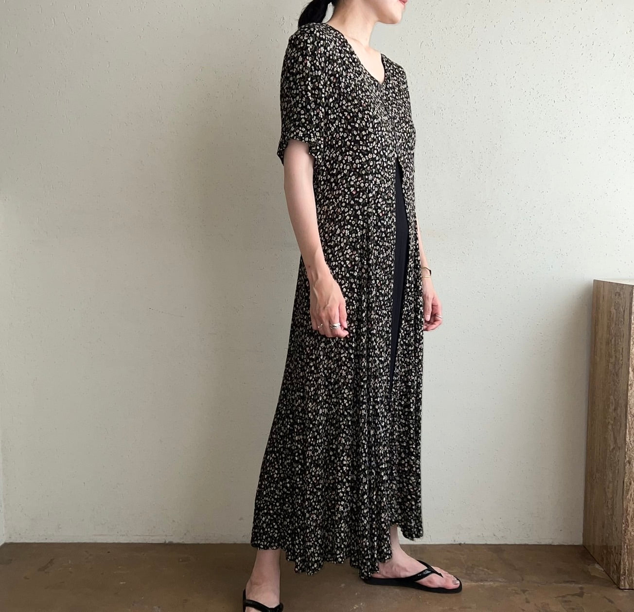 90s Printed Rayon Dress
