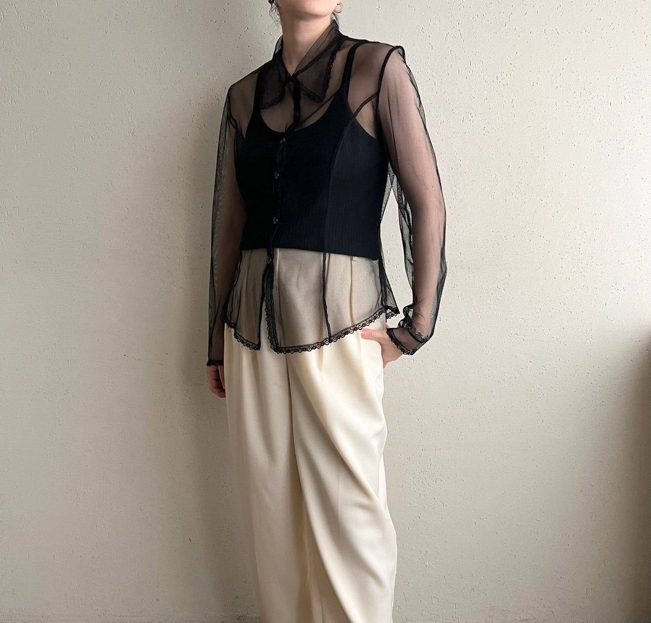 90s Sheer Mesh Shirt