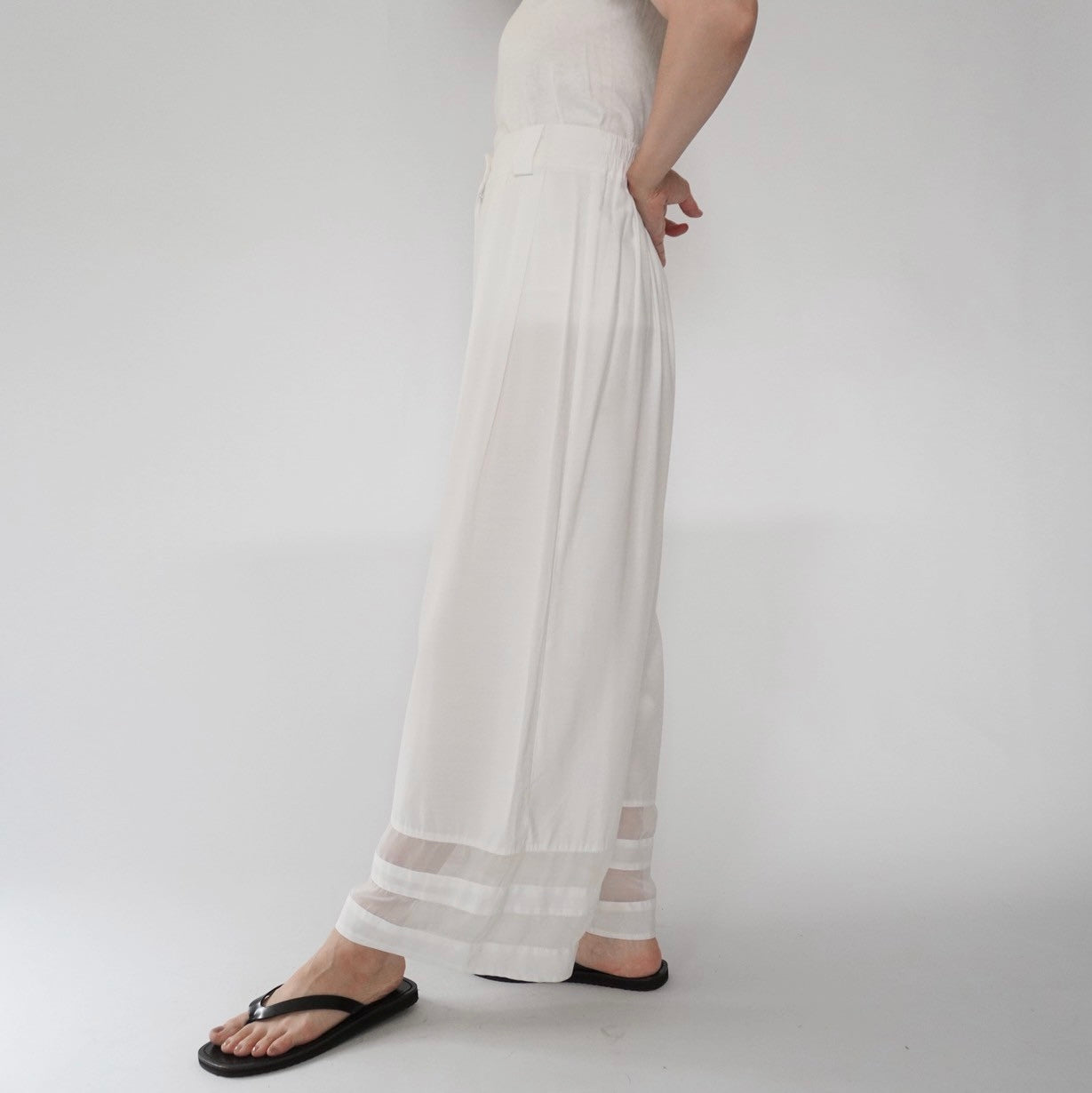 90s Design Wide Pants Made in France