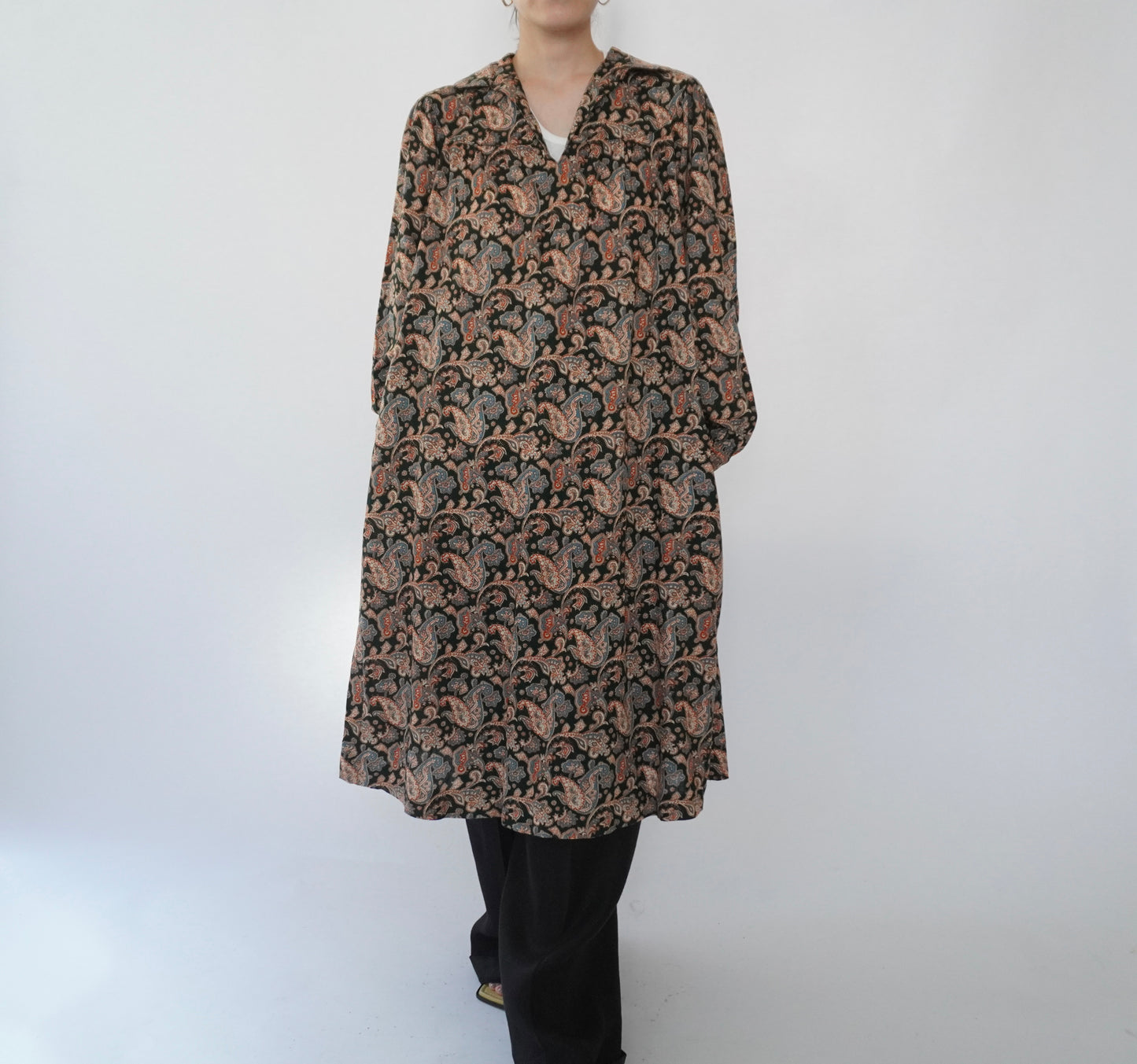 80s Printed Dress Made in Sweden