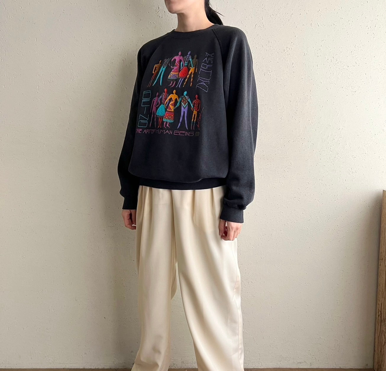 80s Printed Sweater Made in USA