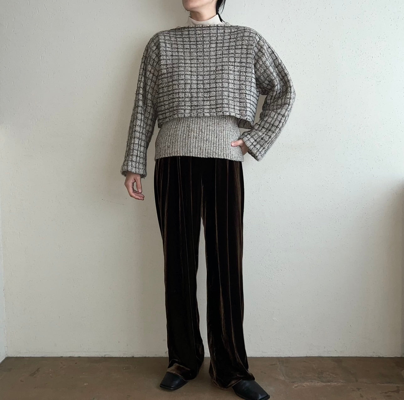 90s Cropped knit