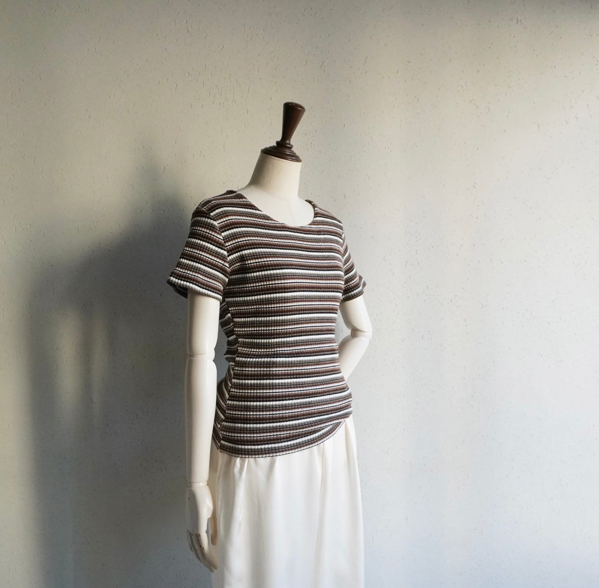 90s Brown Striped Top
