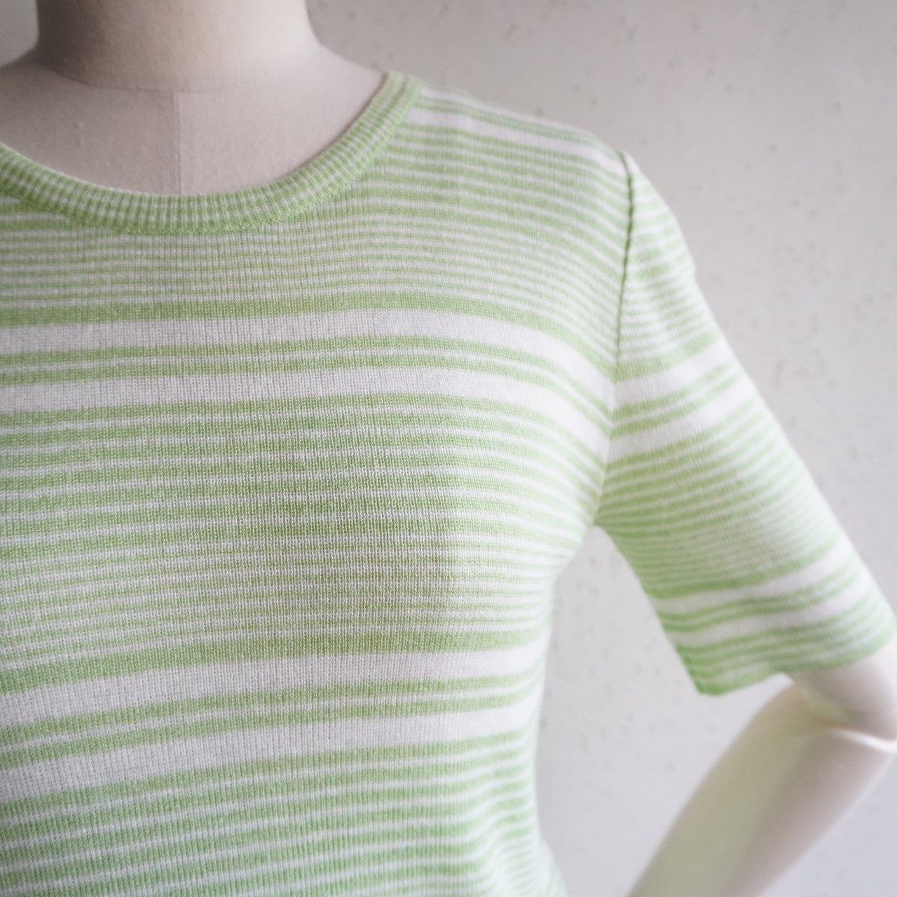 70s Green Striped Top