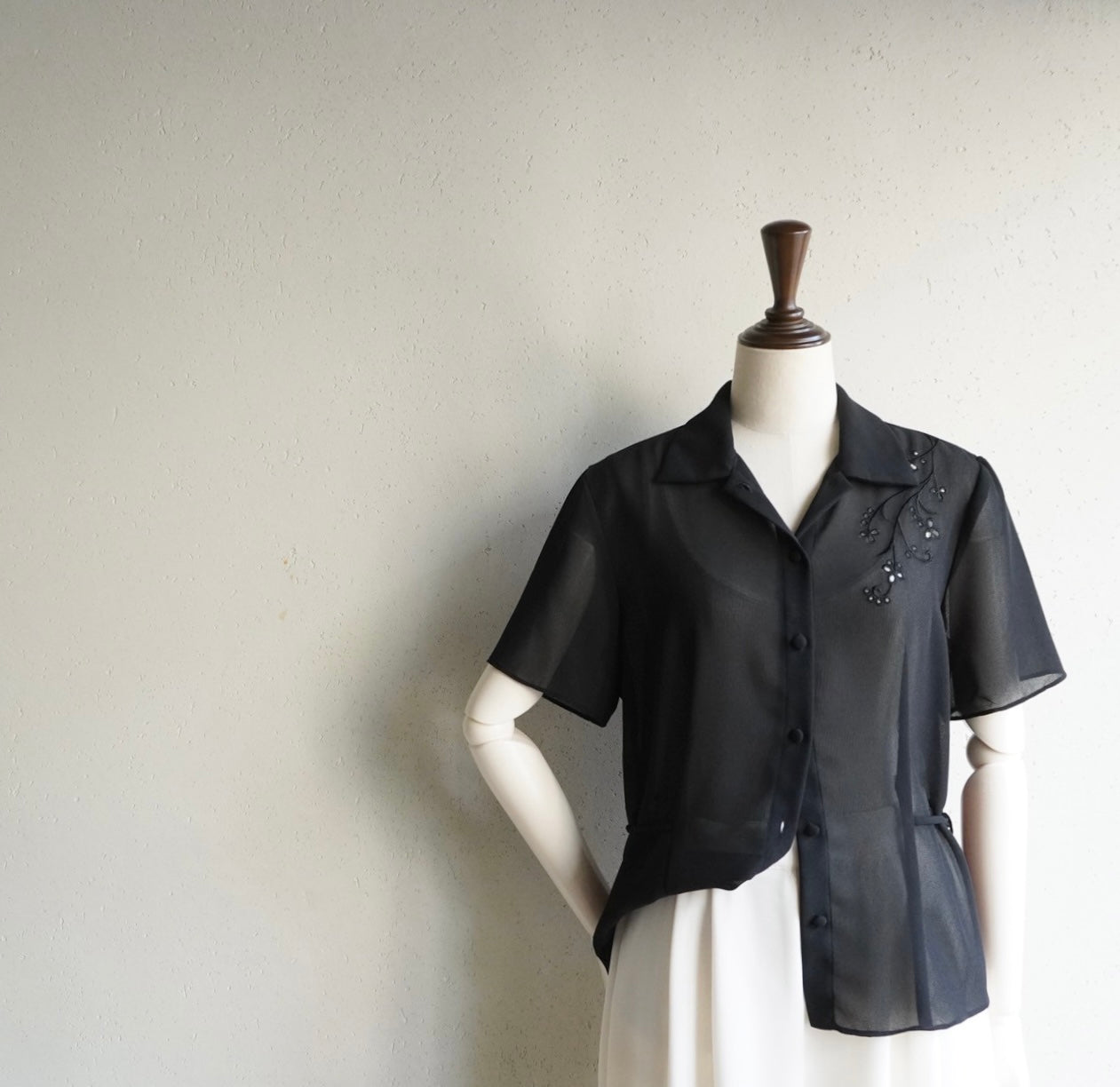 90s Design Sheer Shirt