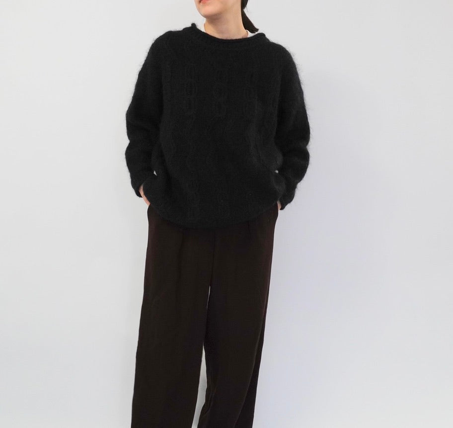 90s Black Mohair Knit