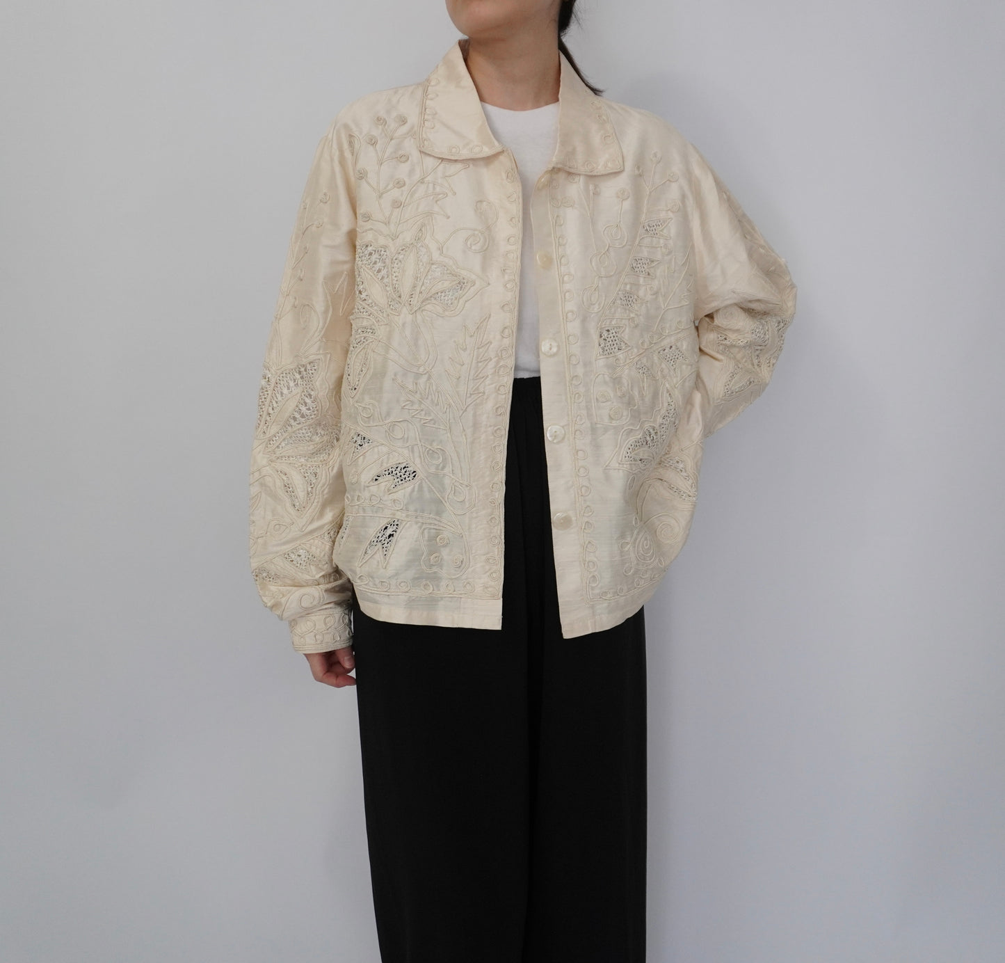 90s Silk Shirt, Jacket