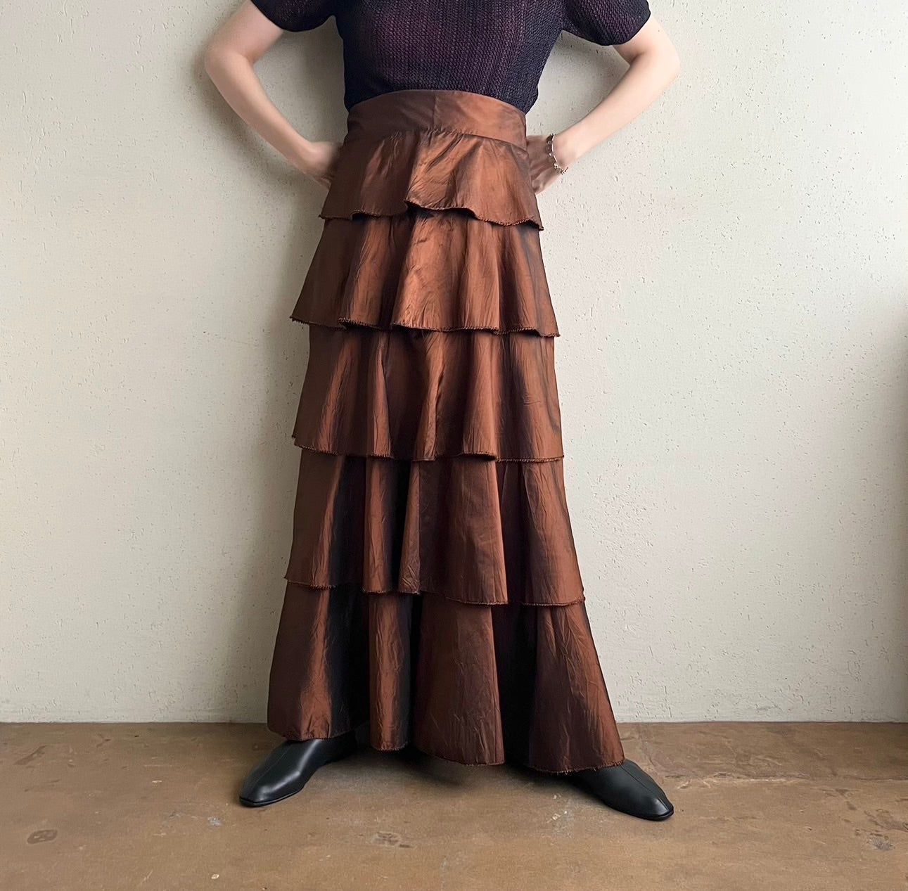 90s Silk Design Skirt Made in USA