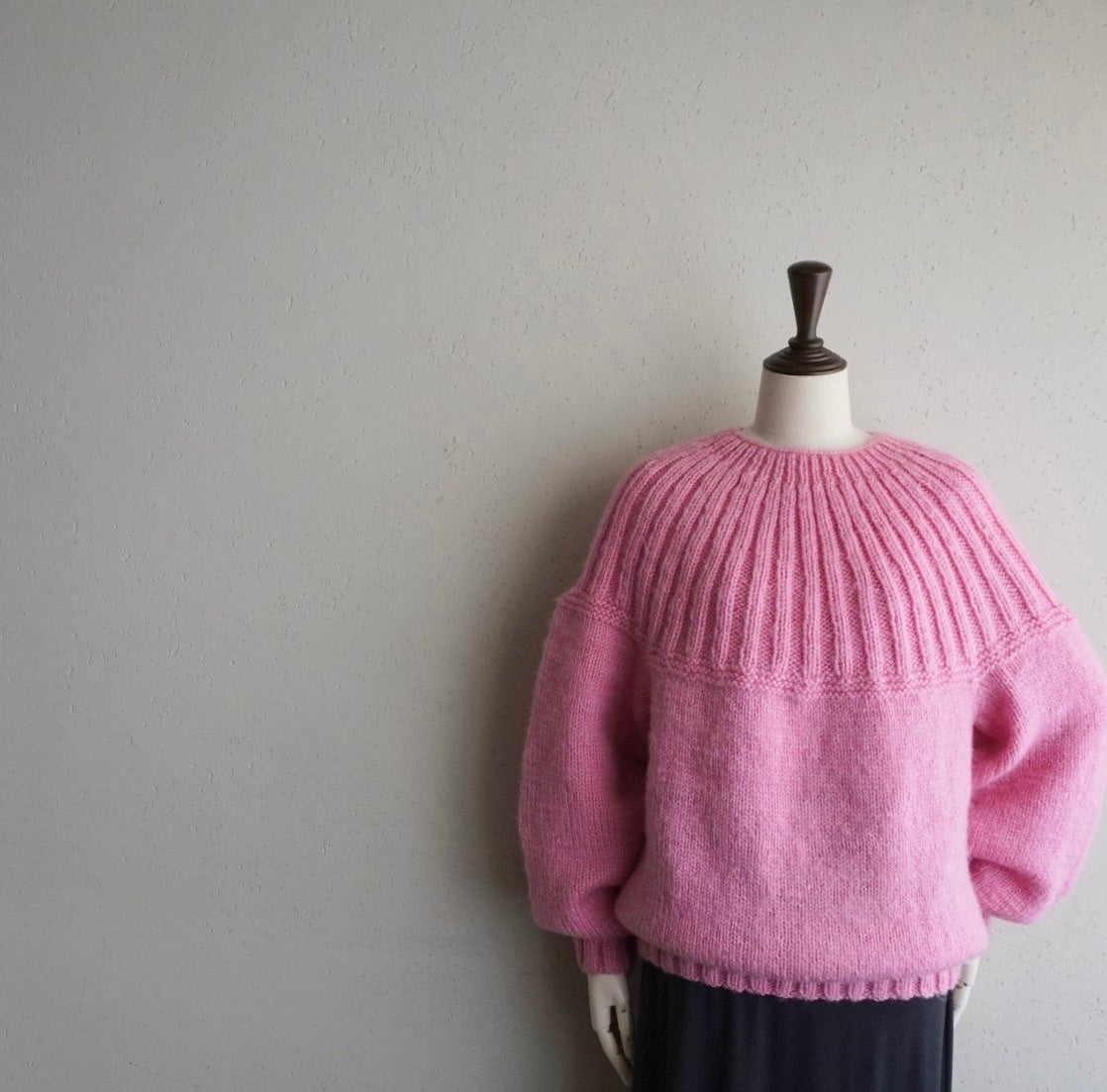 80s Ribbed Design Knit