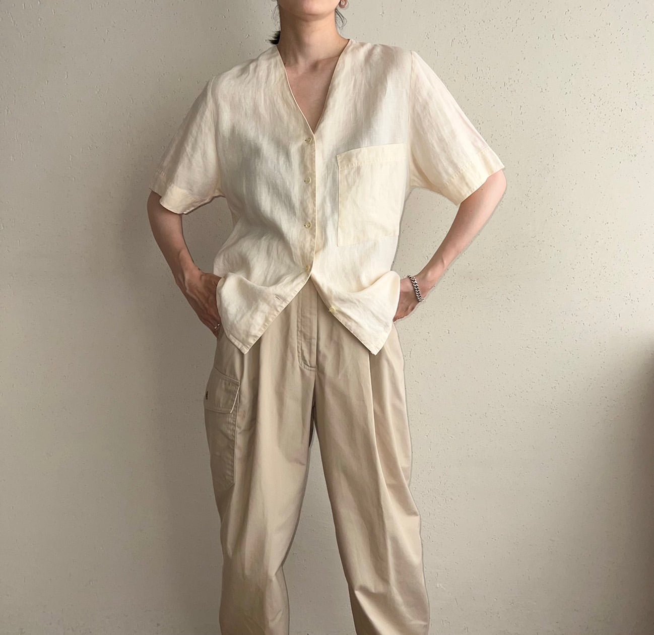 90s Linen Blouse