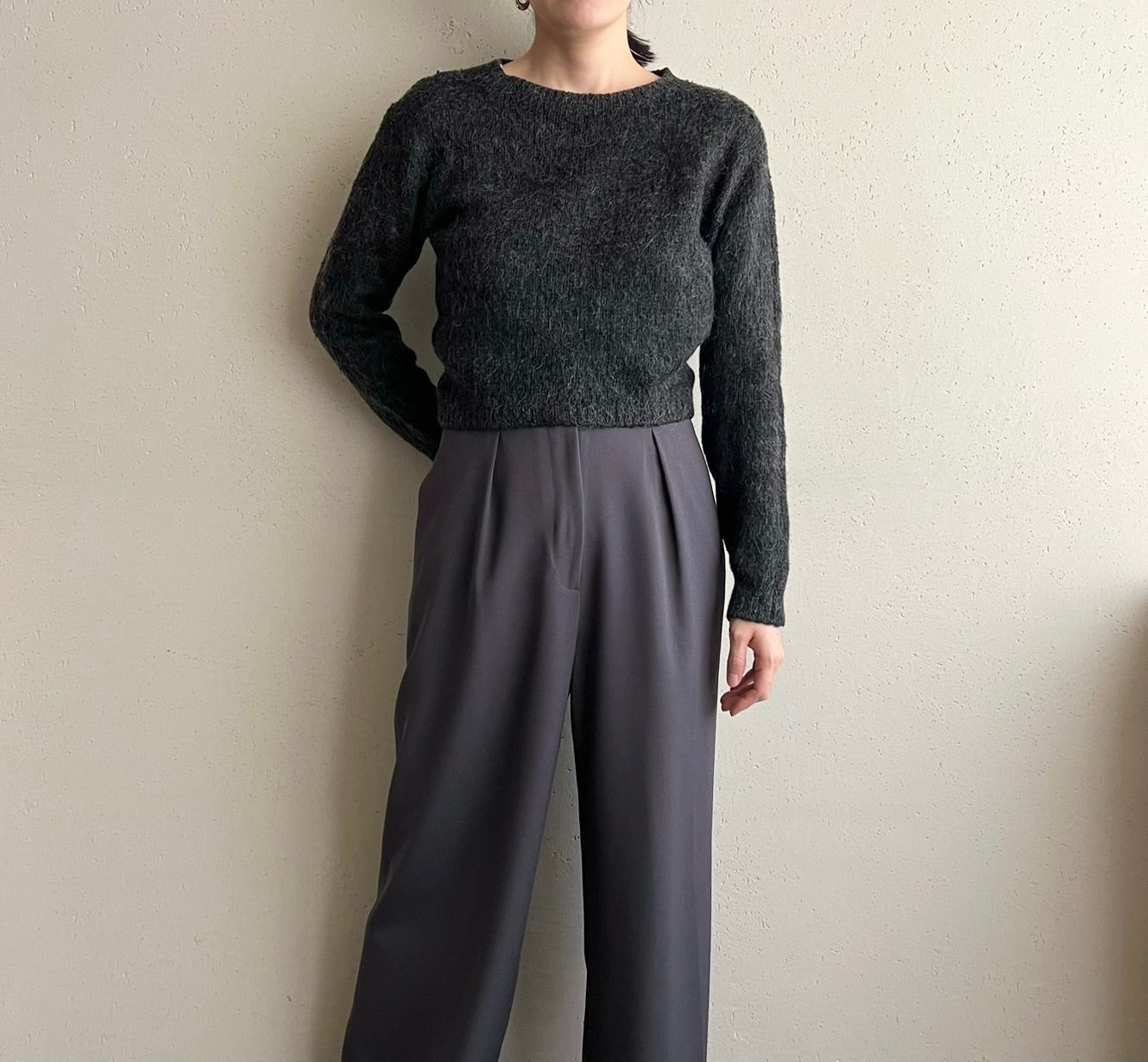 90s Cropped Light Knit Made in USA
