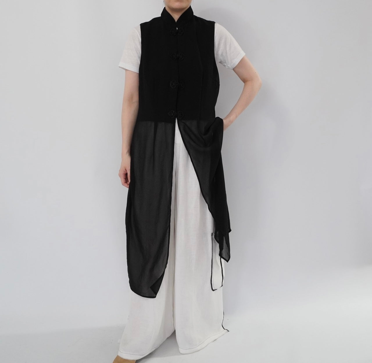 90s Linen Wide Pants