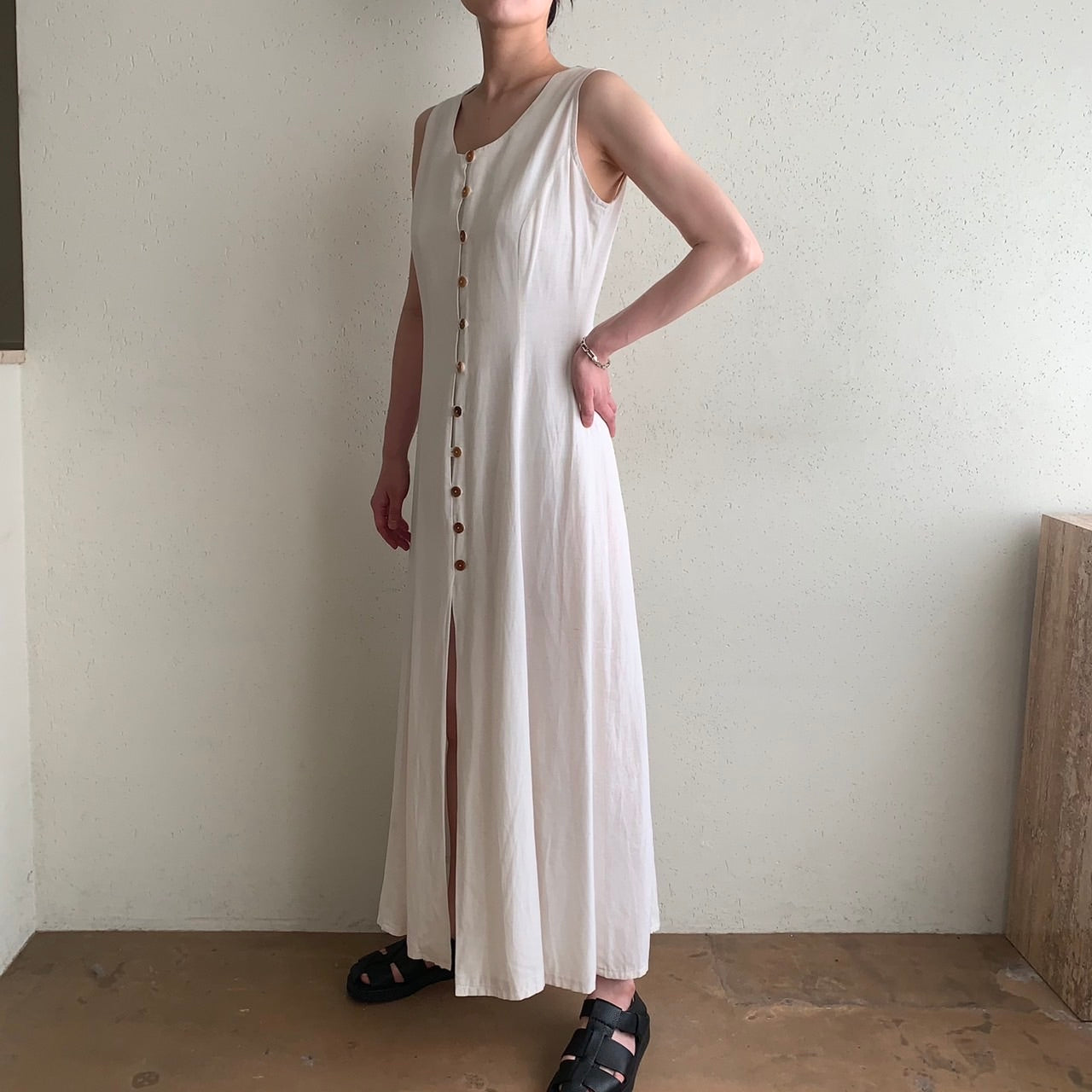 90s Back Lace up Dress Made in Italy